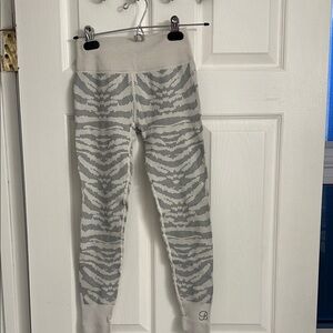 Bombshell Sportswear Gray Zebra Print Leggings